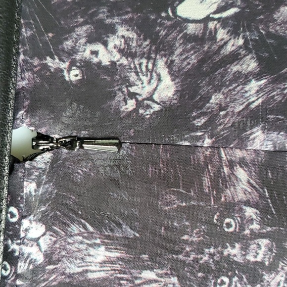 Lion Animal Print Peasant Poof Sleeve Backless Dress - Picture 9 of 15